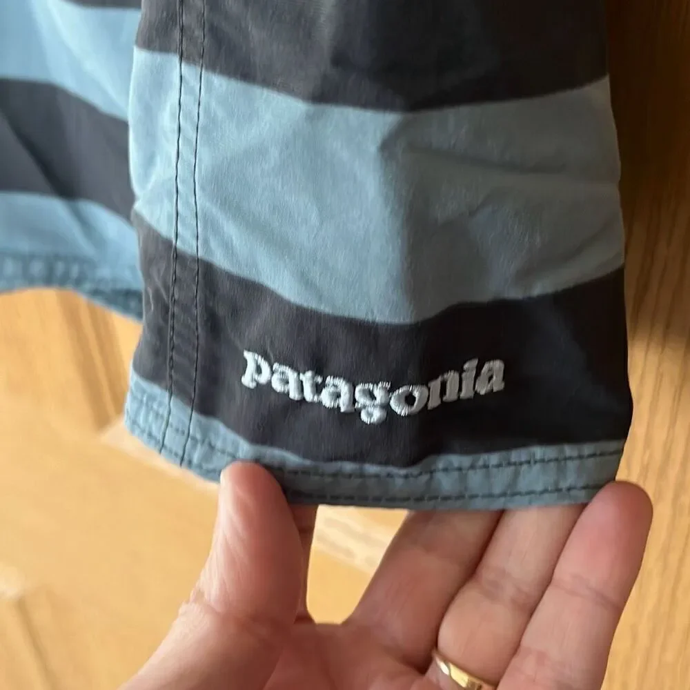 Patagonia Blue Striped Swim Shorts Size 33‎